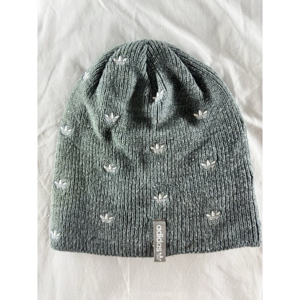 adidas Originals Trefoil Men's Beanie Hat - Green‎ One Size Adidas Original logo